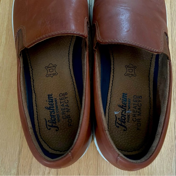 Florsheim Created for Macy’s Cognac Leather Slip-on Sneakers - Picture 3 of 10